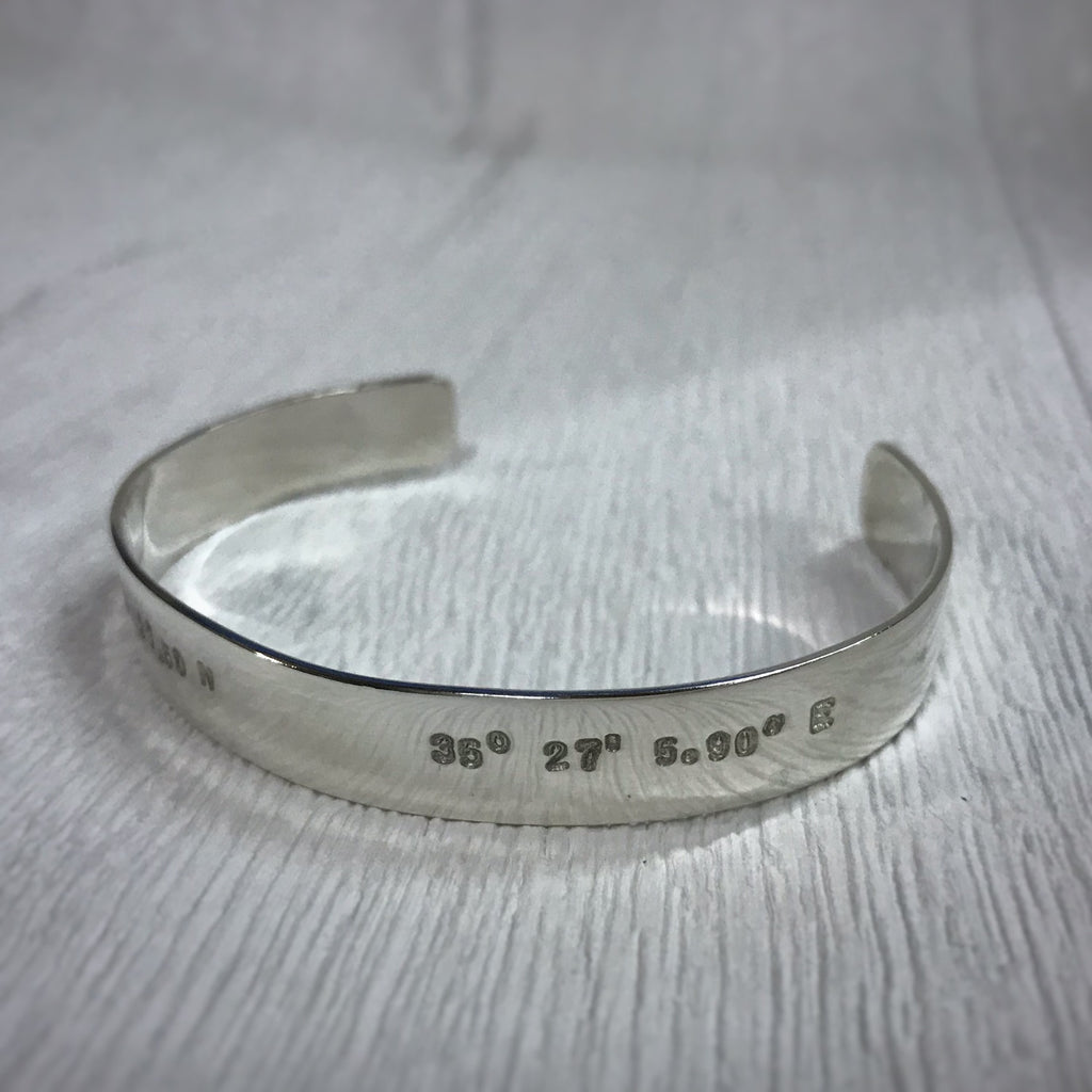 Personalised silver cuff bracelet with recycled silver / Add your own message image 7