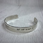 Personalised silver cuff bracelet with recycled silver / Add your own message image 7