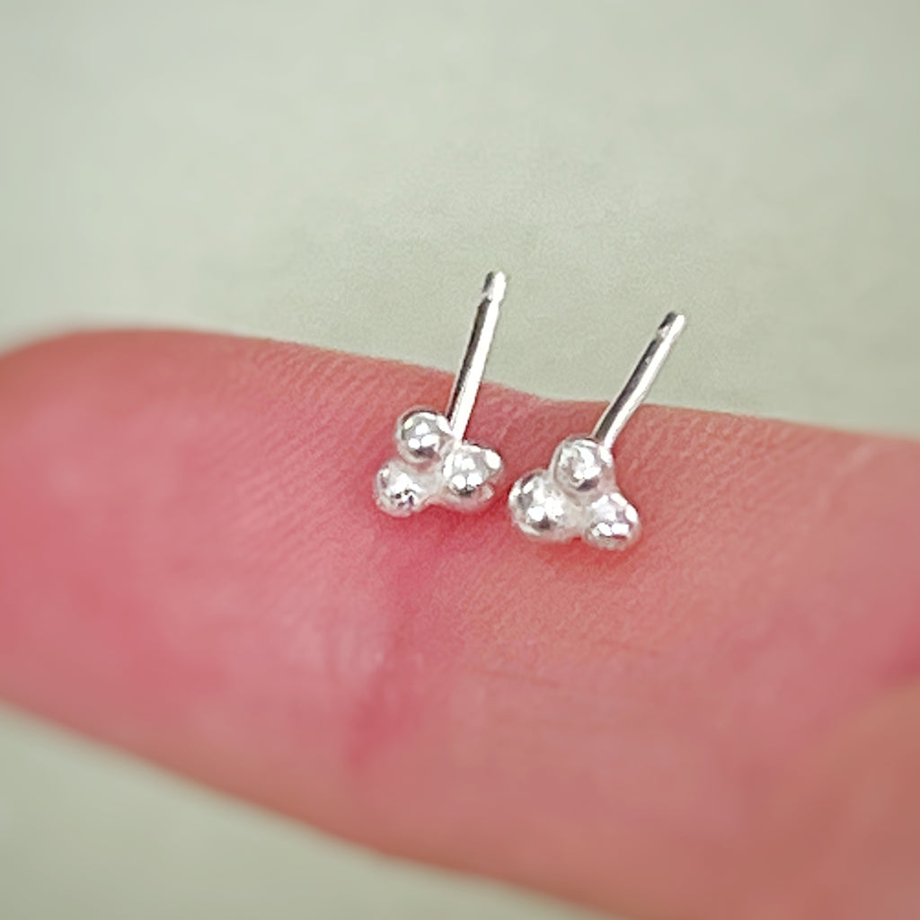 Tri Pebble Stud Earrings  image 0