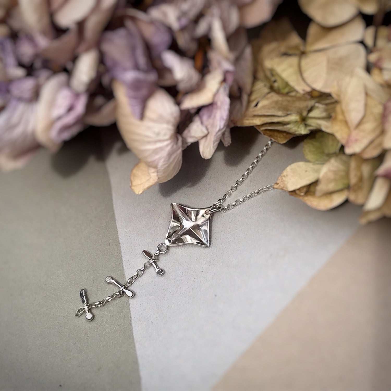 Silver Kite Necklace, Small, Recycled Sterling Silver, Hope, Courage image 0