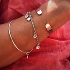 Personalised silver cuff bracelet with recycled silver / Add your own message image 8