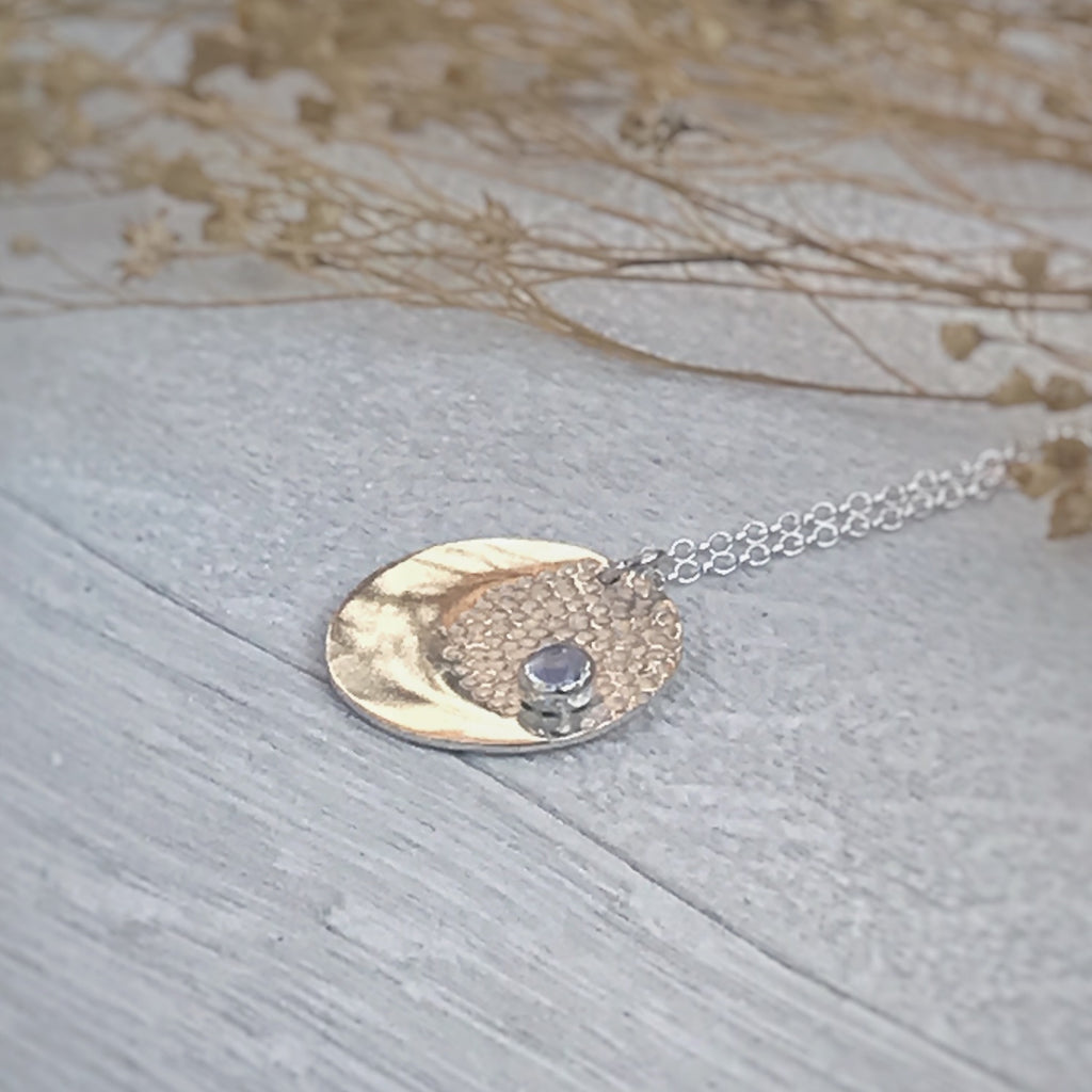 Moonstone Silver Pendant Necklace  image 1