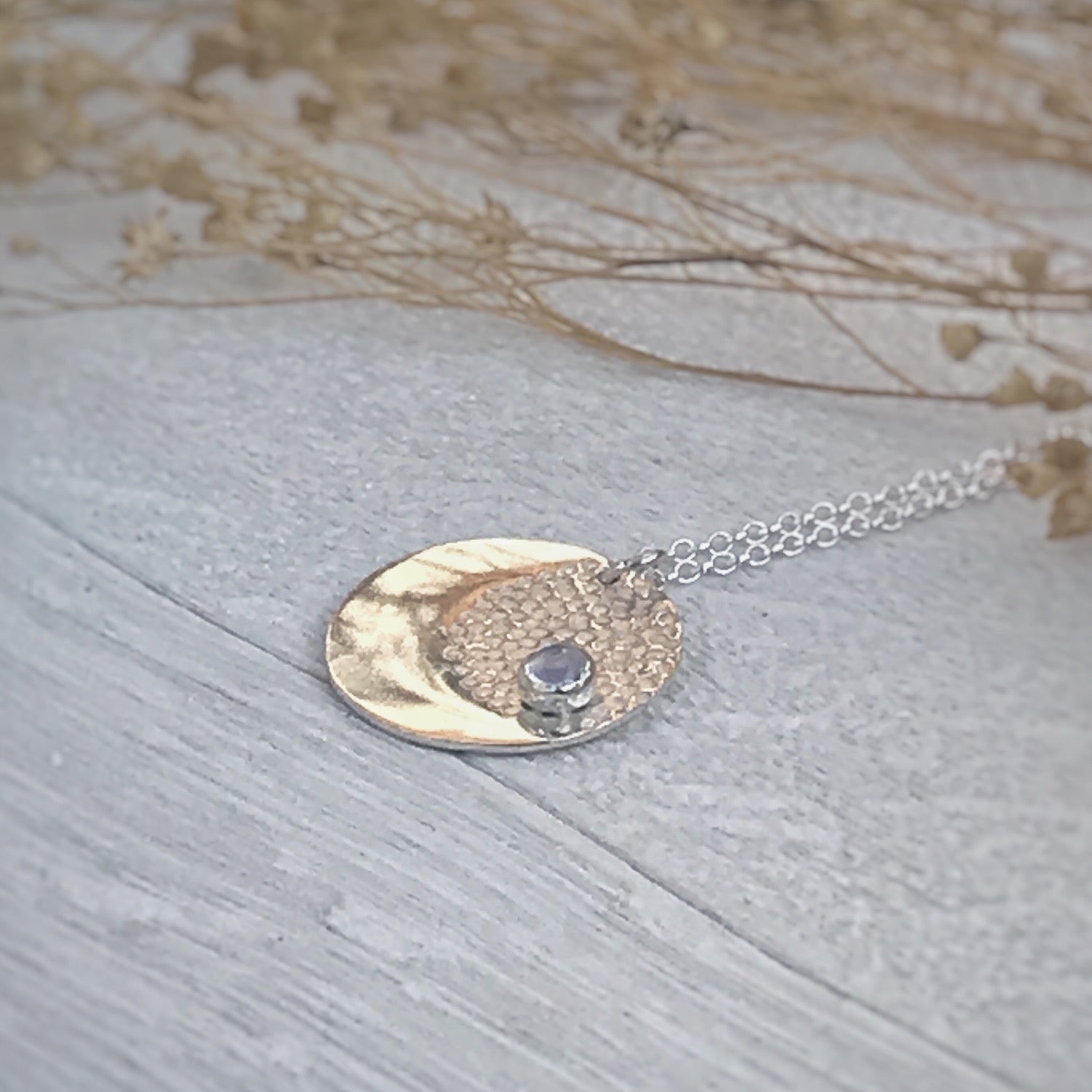 Moonstone Silver Pendant Necklace  image 1