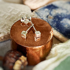 Small Stud Earrings, recycled sterling silver  image 4