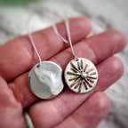 Sun and Moon Dangly Earrings, Recycled Sterling Silver  image 3