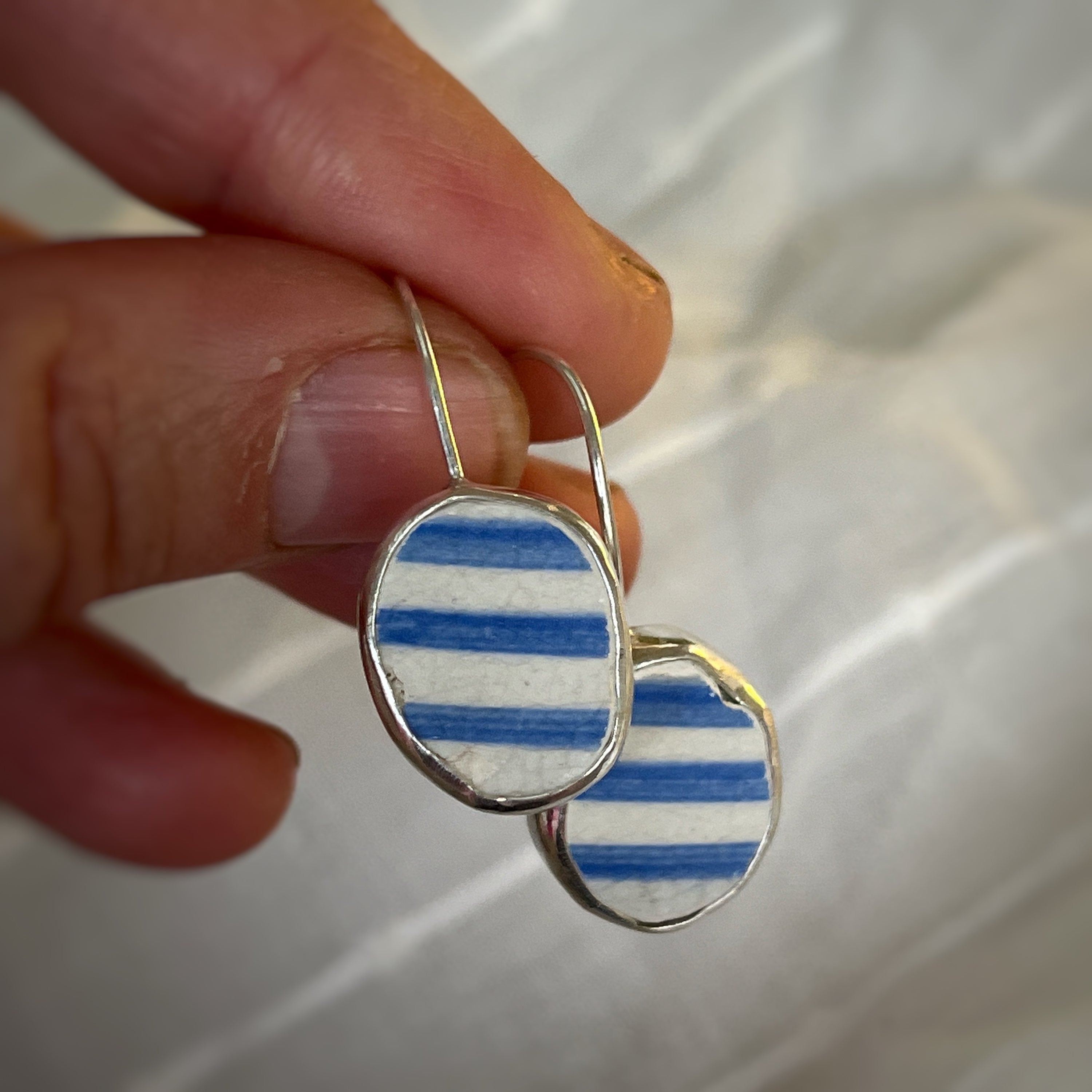 Cornishware Pottery earrings  image 0