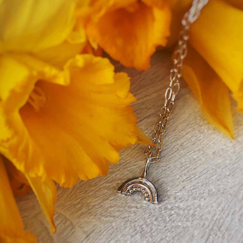 Silver Rainbow Pendant necklace image 0