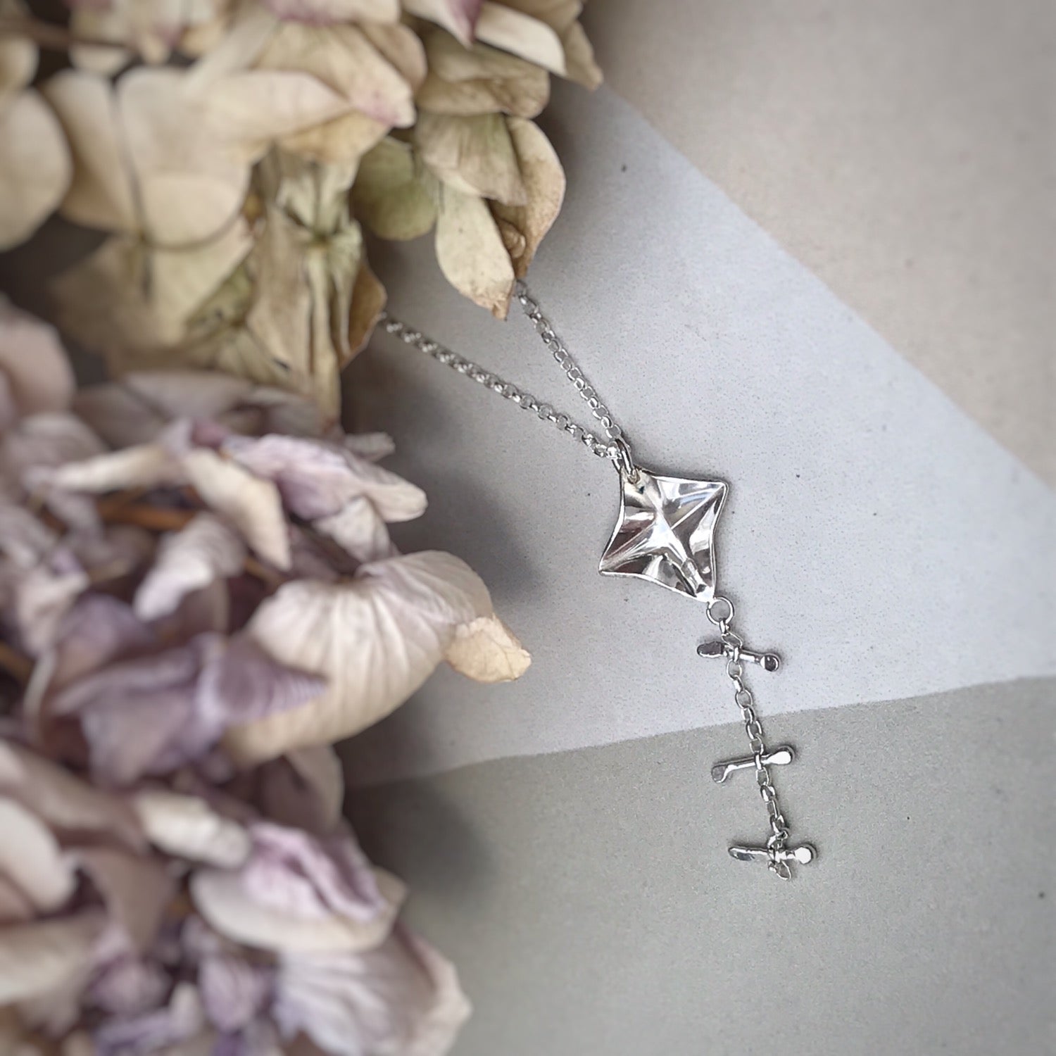 Silver Kite Necklace, Small, Recycled Sterling Silver, Hope, Courage image 1