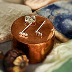 Small Stud Earrings, recycled sterling silver  image 0