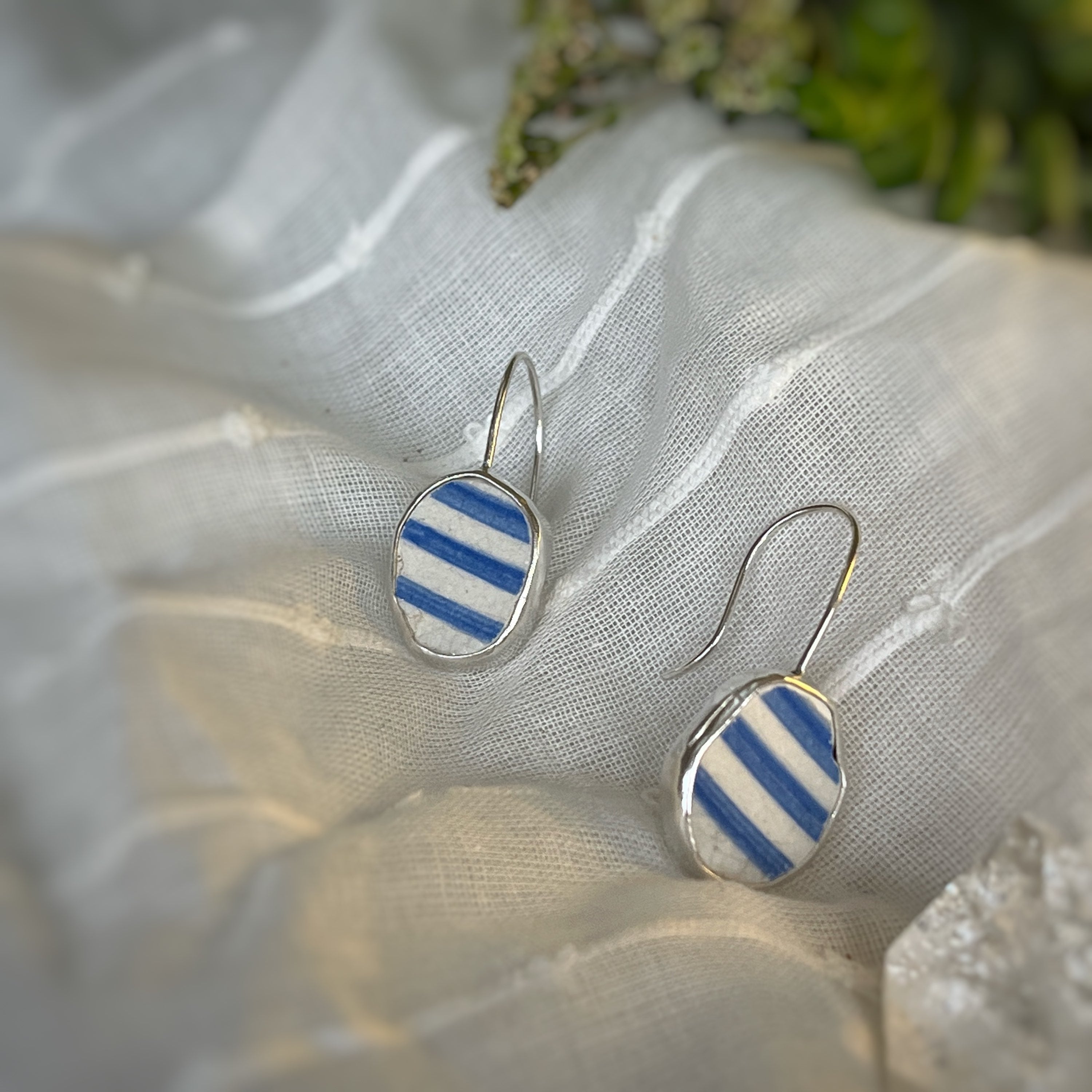 Cornishware Pottery earrings  image 2