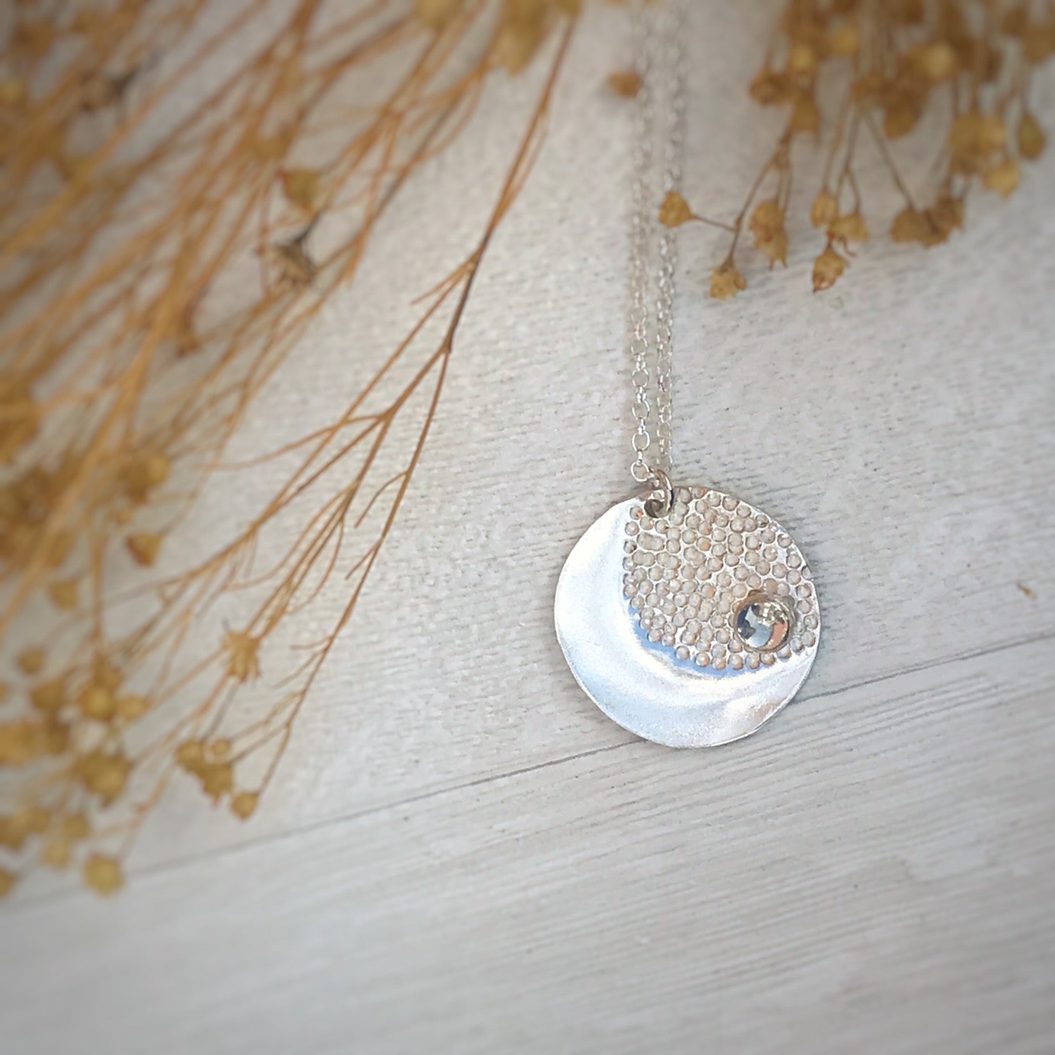 Moonstone Silver Pendant Necklace  image 0