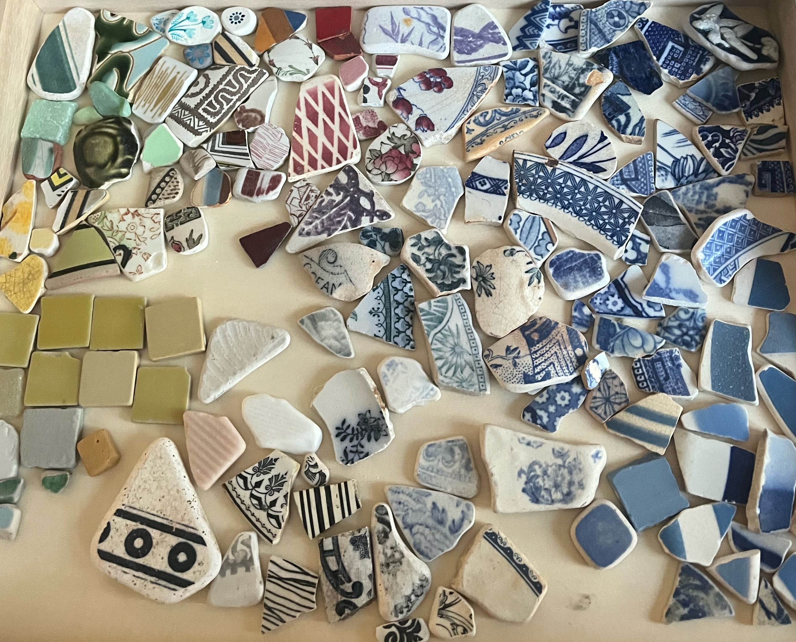 Seaglass Cufflinks, recycled sterling silver  image 4