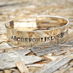 Chunky Silver Cuff, Recycled Sterling silver, Personalised  image 3