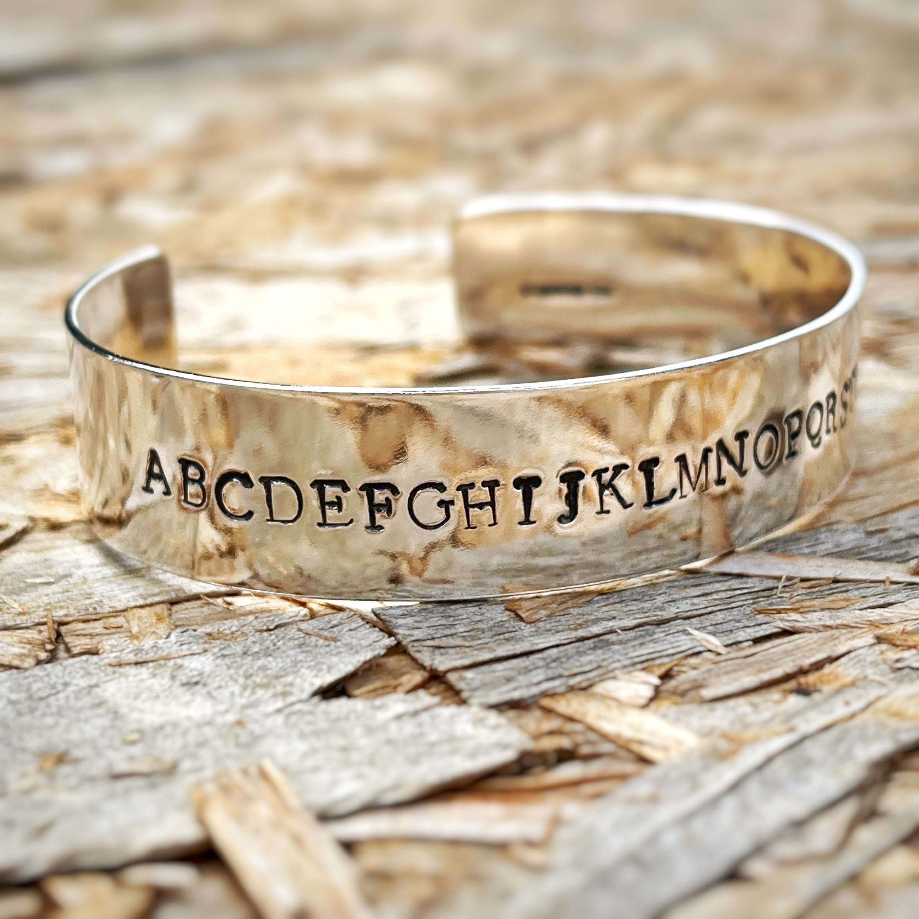 Chunky Silver Cuff, Recycled Sterling silver, Personalised  image 3