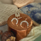 Small Stud Earrings, recycled sterling silver  image 3