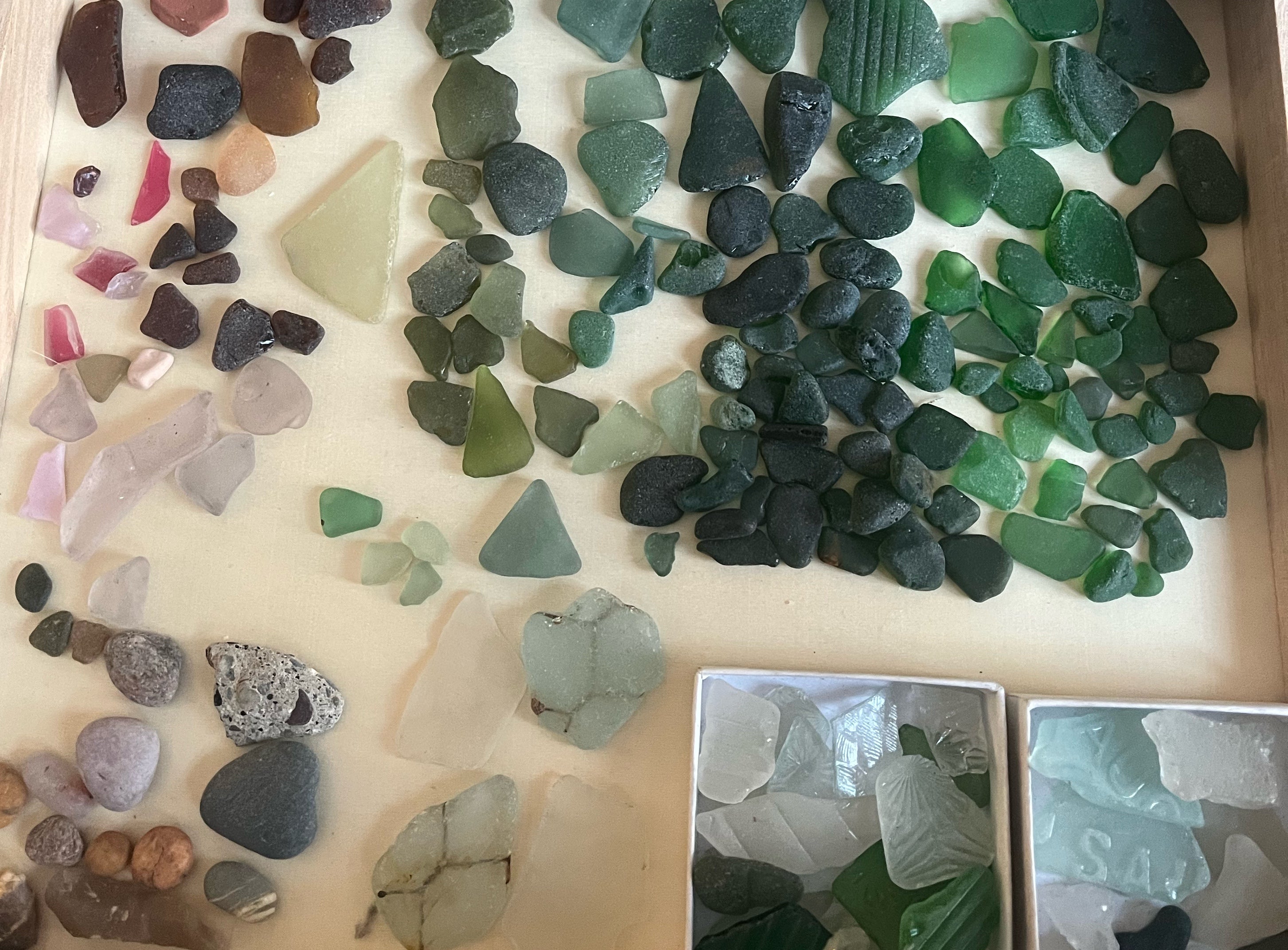 Seaglass Cufflinks, recycled sterling silver  image 3