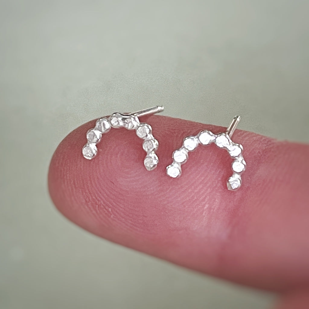 Beaded Rainbow Stud Earrings  image 0