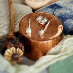 Small Stud Earrings, recycled sterling silver  image 6