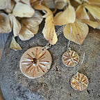 Sunburst Dangly Earrings, Recycled Sterling Silver, Copper, Brass image 3